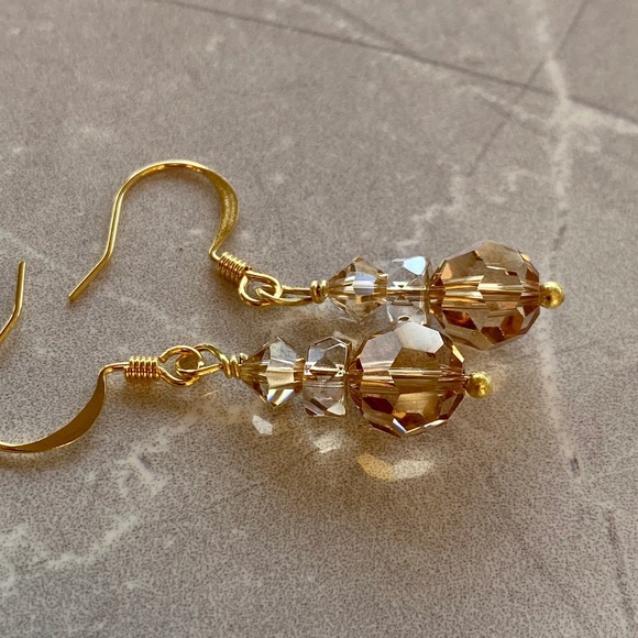 Jewelry - Smoky topaz Swarovski crystal earrings
